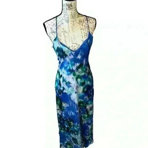 NICOLE MILLER NEW YORK Vibrant Maxi Dress 🦚 💙🩵💚💜